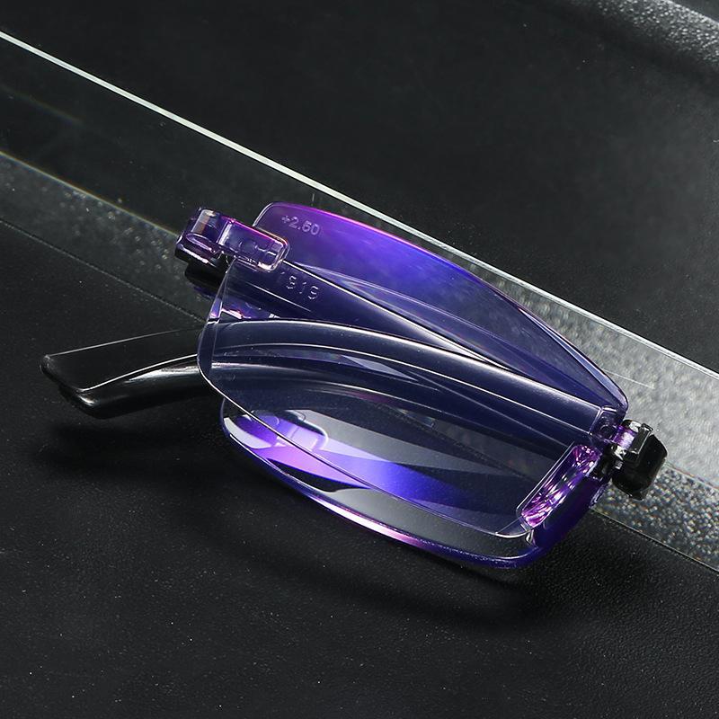 2020 New Frameless Diamond Cutting Edge Presbyopia Glasses Anti-Blu-ray Blue Film Integrated Men&amp;amp;amp;amp;#039;s Folding Presbyopia Glasses Wholesale