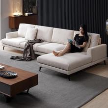 简约纳米极简北欧布艺沙发艺术贵妃科技乳胶沙L形意式小户型现代