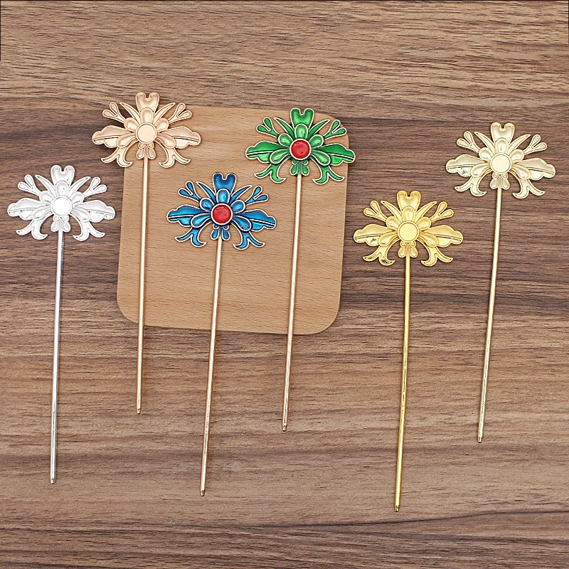  DIY ancient style Hanfu accessories tassel step shark new alloy hair stick (12556)