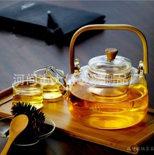 玻璃茶壶 竹把提梁壶 加厚耐高温泡茶器大号煮茶功夫茶具厂家批发