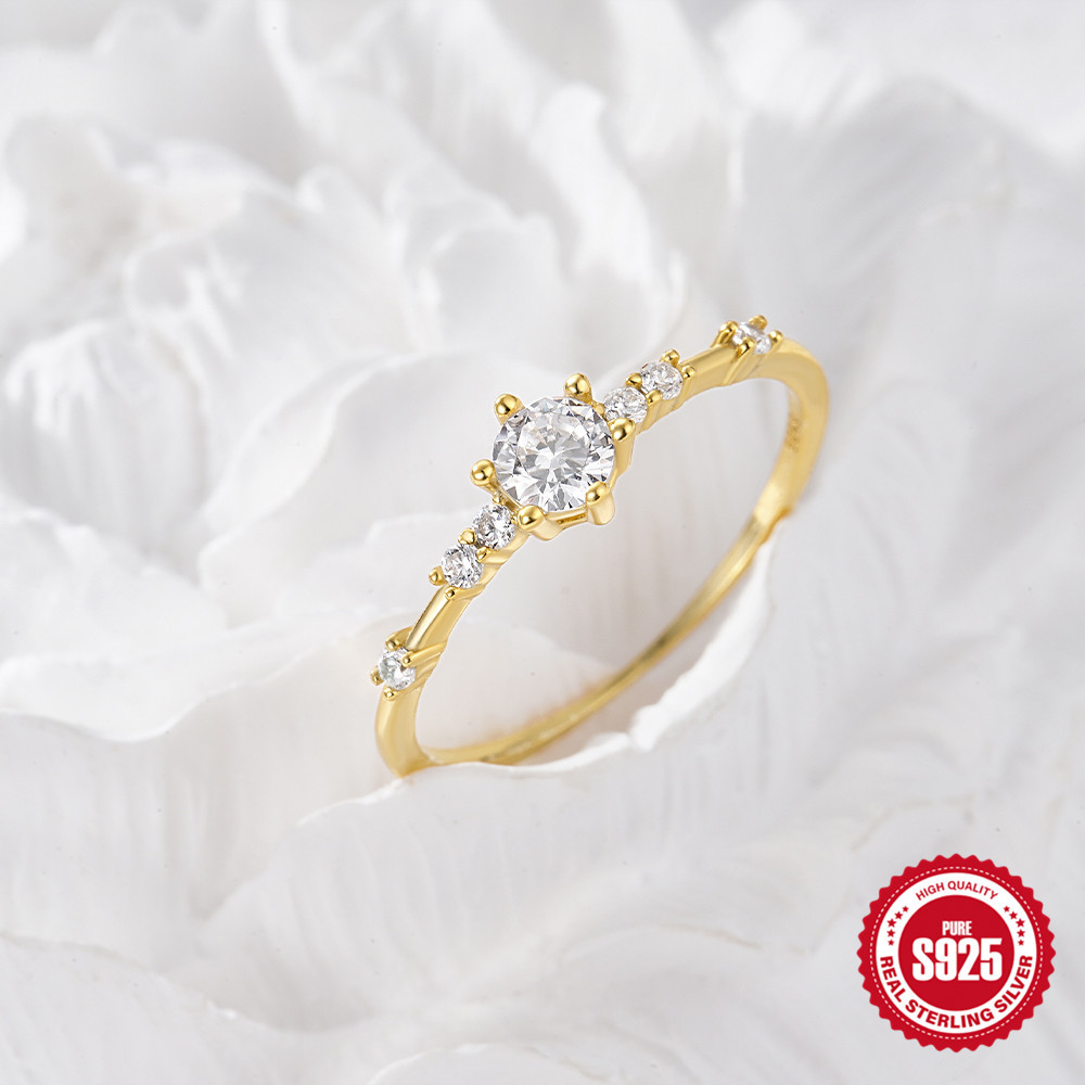 4g Weight Zircon Inlay Material Rings Classification 6, 7, 8 Ring Size 1 Piece Quantity Daily Occasion 925 Sterling Silver Material Geometric Pattern Women's Gender Inlay Design Simple Style, Shiny Style 925 Sterling Silver Zircon Geometric Rings 24
