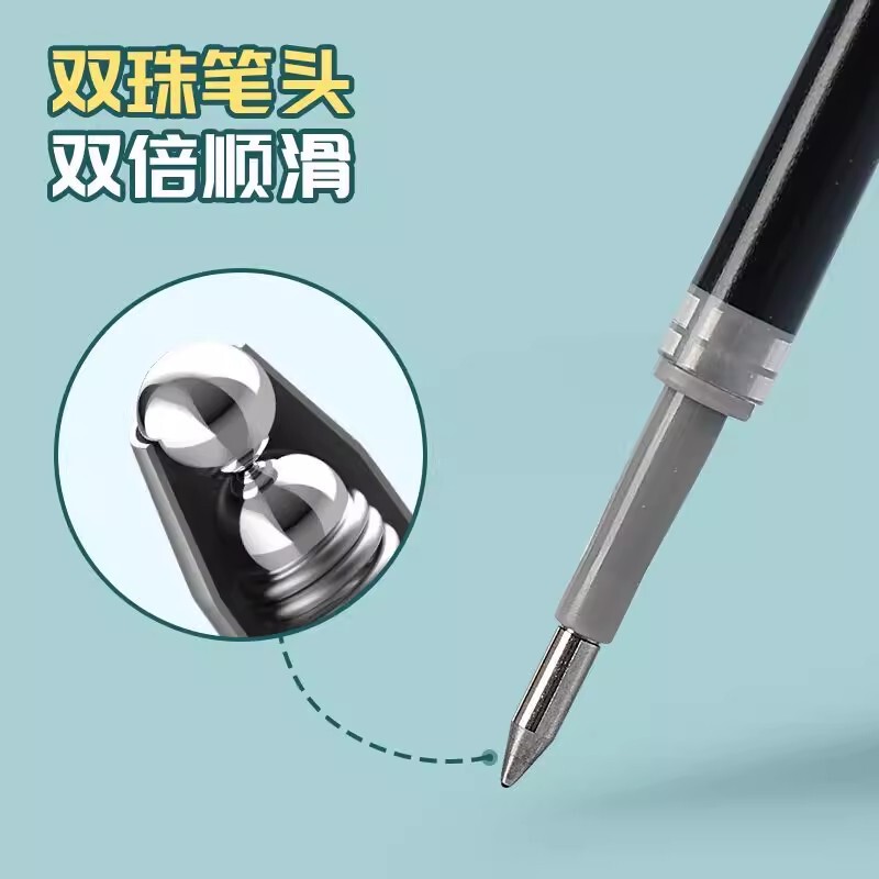 ポイントペンリフィル 1156 プッシュ式大容量弾丸ダブルボールペンヘッドスムーズブラシテストゲルペンリフィル|undefined