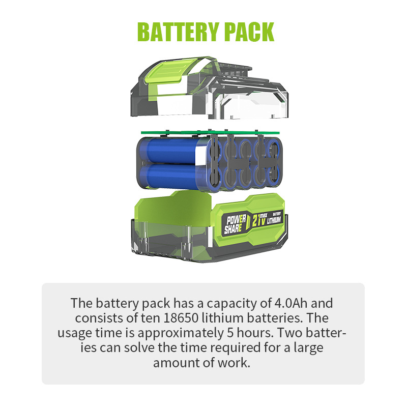 Llave de Impacto Eléctrica Inalámbrica LFINE, Llave Eléctrica de Litio, Llave de Impacto Recargable
