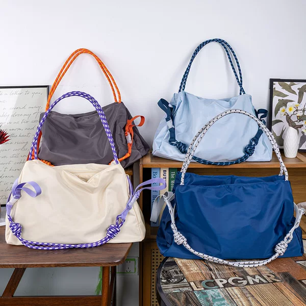 ‌ Popular Japanese-Style Nylon Shoulder Crossbody Bag, Waterproof, Wear-Resistant, Large Capacity Tote Bag, Trendy Commuter Bag, Lightweight