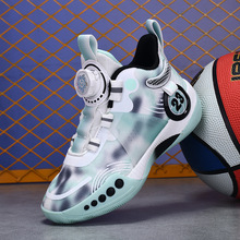 男童纽扣篮球鞋儿童透气专业实战球鞋中大童网面波鞋学生运动球鞋