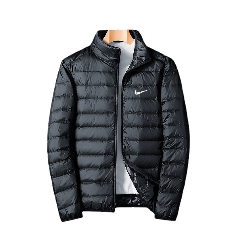 Marca ligero abajo Chaqueta corta de los hombres 2022 Otoño e Invierno nueva moda pato blanco abajo collar del soporte abrigo caliente