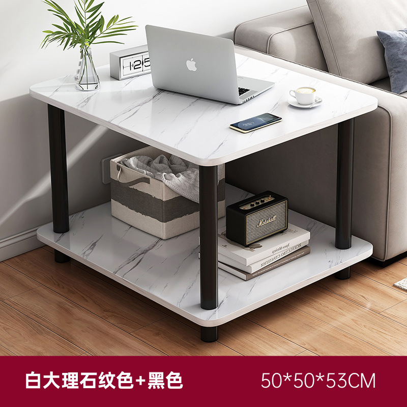 Doble capa sofá lateral varios luz sala de estar de lujo Casa balcón pequeña mesa cuadrada pequeño apartamento dormitorio italiano estante de almacenamiento de noche