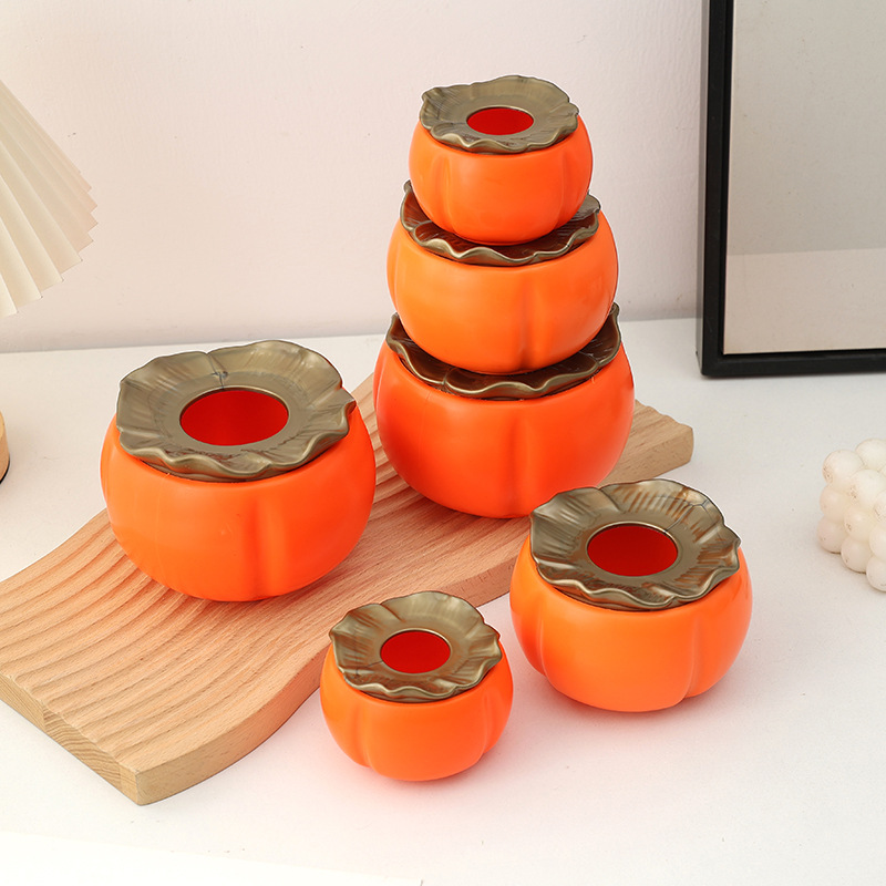 Pastoral Creative Persimmon Plastic Vase Persimmon Jar Ruyi Vase Simulated Flower New Year's Eve Flower Arrangement Ornaments Manufacturer Large Size