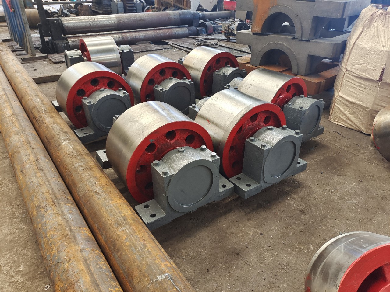 直径650回转窑托轮，干燥机拖轮轴承座，传动齿轮厂家