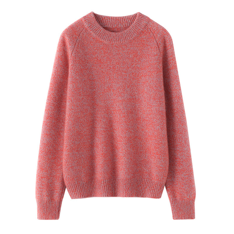 Sweater women's thick cashmere sweater girls' heavy thickened small half turtleneck versatile cashmere lazy style knitted bottoming shirt