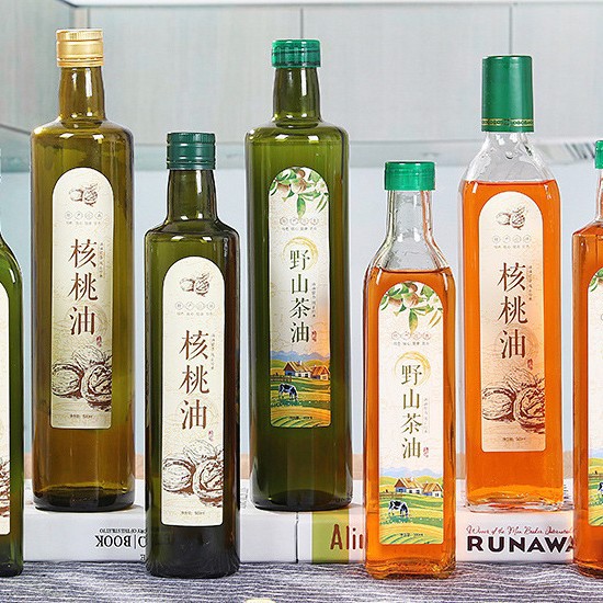 现货销售茶色绿色头迷宫橄榄油瓶麻油酱醋瓶等玻璃瓶规格齐全