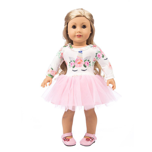 Doll clothes princess dress 18 inches American girl toy dress-up doll chiffon dress 45 cm baby clothes wholesale