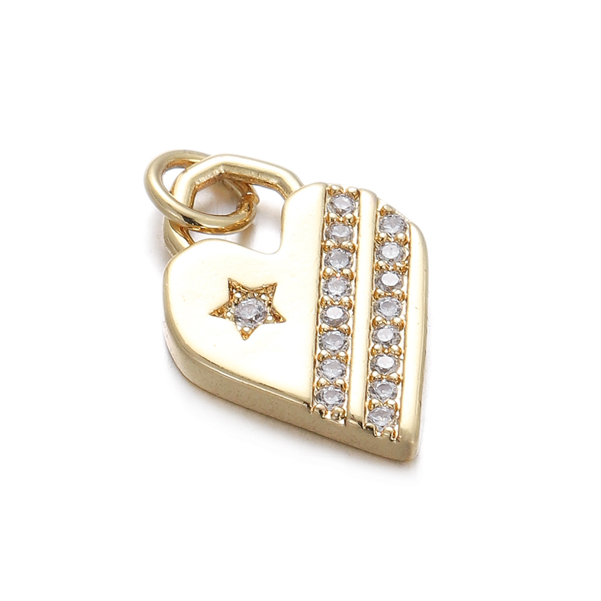 8g Weight Pendant, Chain Jewelry Making Type Zircon Inlay Material DIY Jewelry Accessories Classification 1 Piece Quantity Copper Material Geometric, Star, Moon Pattern Plating, Inlay Design Simple Style Style 1 Piece Copper Zircon Geometric Star Moon Pendant Chain 20