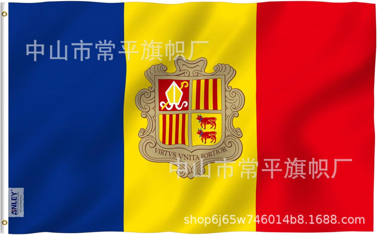 DANF bandera de la UE exportación de bandera transfronteriza 100D poliéster doble bandera 300D cabeza de lona de nylon 3 * 5ft