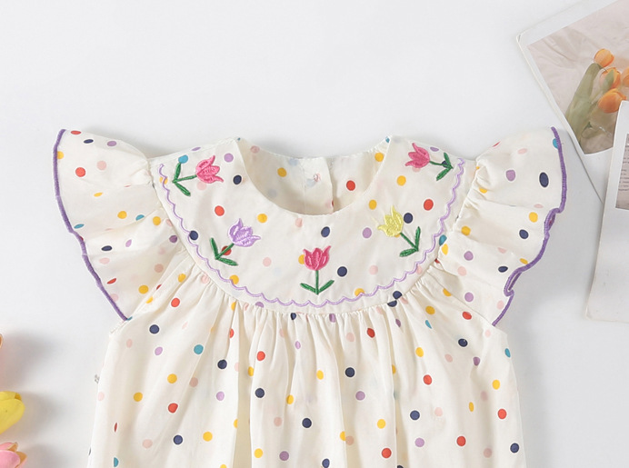 Ropa de bebé verano bebé niña un mes cien días vaina floral ropa de verano estilo occidental bebé mono