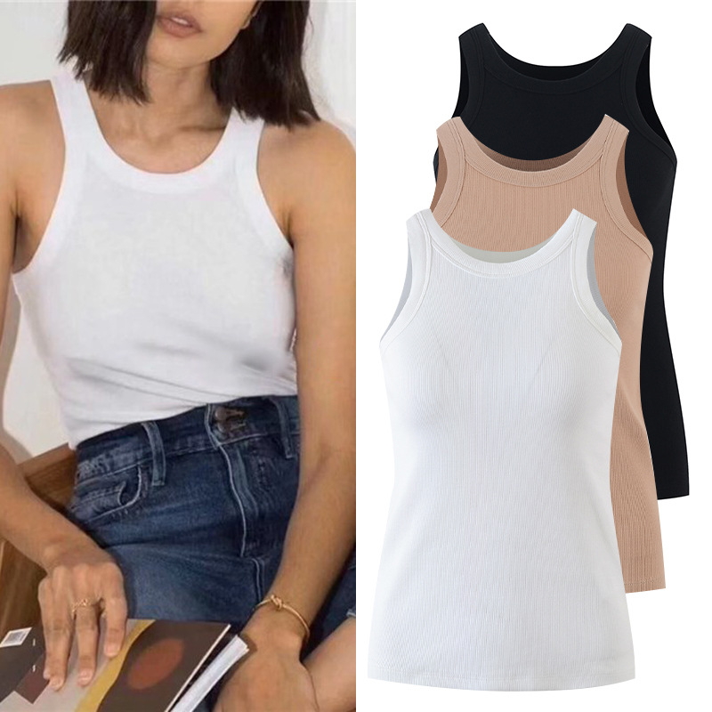 Sports Camisole Women's 2022 Summer New Slim-fit Outer Wear Elastic Casual Simple Thread Outer Wear