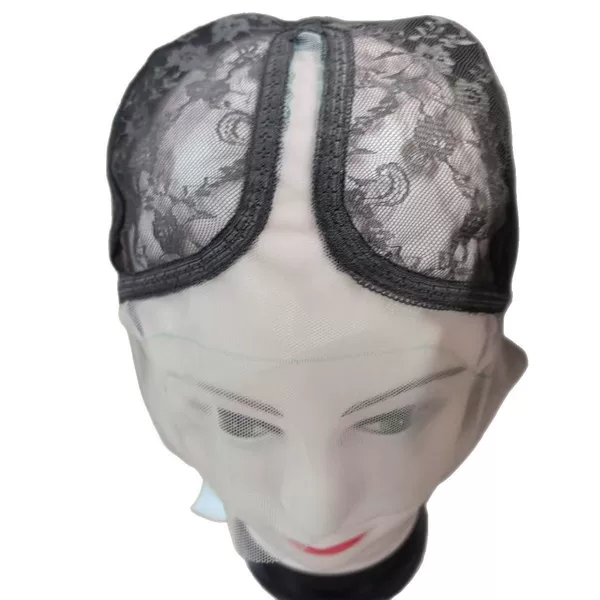 Wig Net Cap, Fully Hand-Woven Tu-Type Lace Mesh Base, Middle-Parted Elastic Mesh Headgear, Imitation Swiss Mesh Wig Accessories