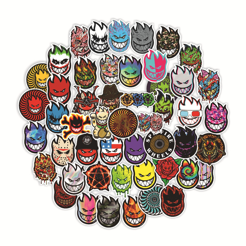 Small fire man skateboard cartoon trend car stickers luggage mobile phone computer fan water Cup PVC stickers Amazon Small fire man skateboard cartoon trend car stickers luggage mobile phone computer fan water Cup PVC stickers Amazon