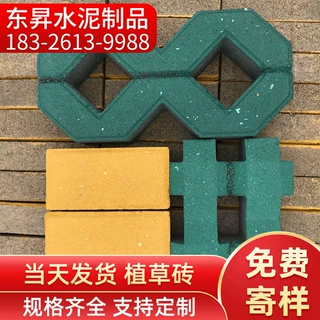加工定制绿色井字植草砖小区园林别墅8字草坪砖混凝土井字砖定做