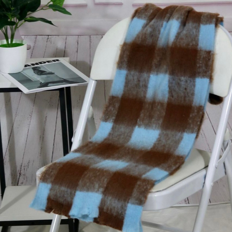 Полный комплект в клетку сине-коричневой для свободной бороды с версией высокого стандарта.