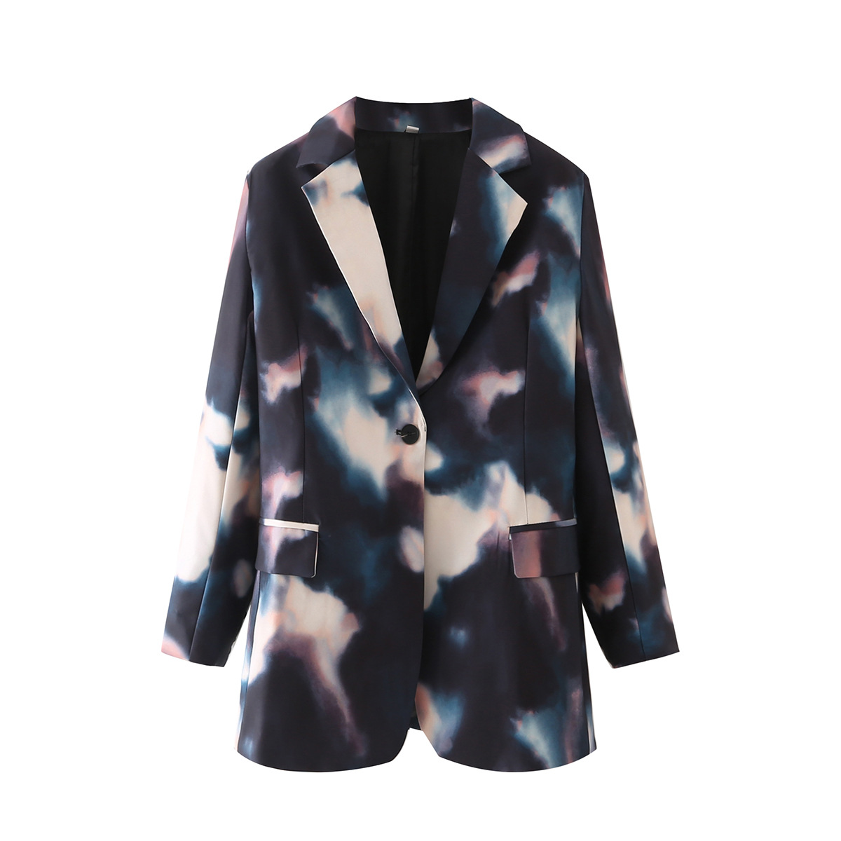 Tie Dye Lapel Blazer Jacket NSXFL105946