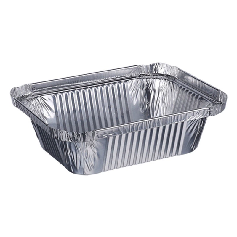 RFE139 Толстая Оловянная бумажная коробка Одноразовая прямоугольная коробка для завтрака из алюминиевой фольги Упаковка на вынос Коммерческая коробка 300 мл
