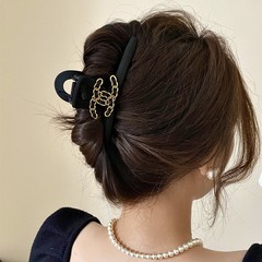 フランス式の小香風のアルファベットのヘアピンの気質の双c盤の髪は大きいサイズのネットの赤い後頭部のサメのクリップの髪飾りを挟みます。