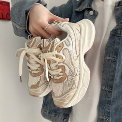 Hollywood Wind Network Breathable Dad Shoes for Women 2023 New Couple Trendy Fashion Sports Casual Shoes with Thick Soles and Height Increasing