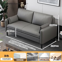 布艺沙发科技布猫抓皮沙发客厅出租房双人直排现代简约小户型北欧