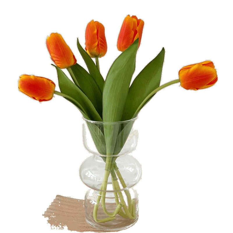 Glass transparent decorative flowers for living room, internet celebrity, high-quality style