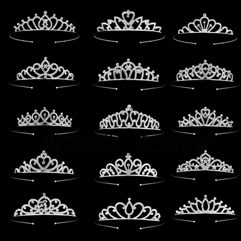 K 35977 Crystal Princess Crown Headband 水晶公主皇冠 跨境专