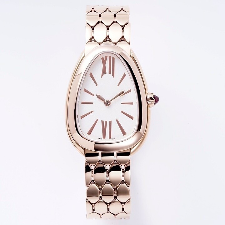 Gleaming Snake Shadow Wristwatch, Fashionable Women's Quartz Watch, Classic Snake-Shaped Dial, Halo Series Women's Watch