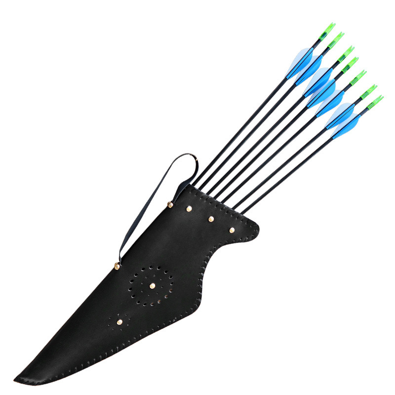 Traditional Handmade Leather Bow Case and Arrow Quiver for Archery Enthusiasts