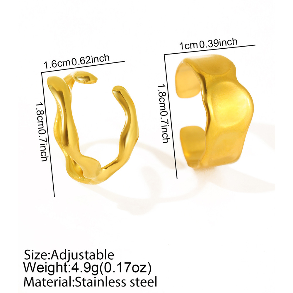 8g Weight Wholesale Jewelry Simple Style Solid Color 304 Stainless Steel Stainless Steel Rings