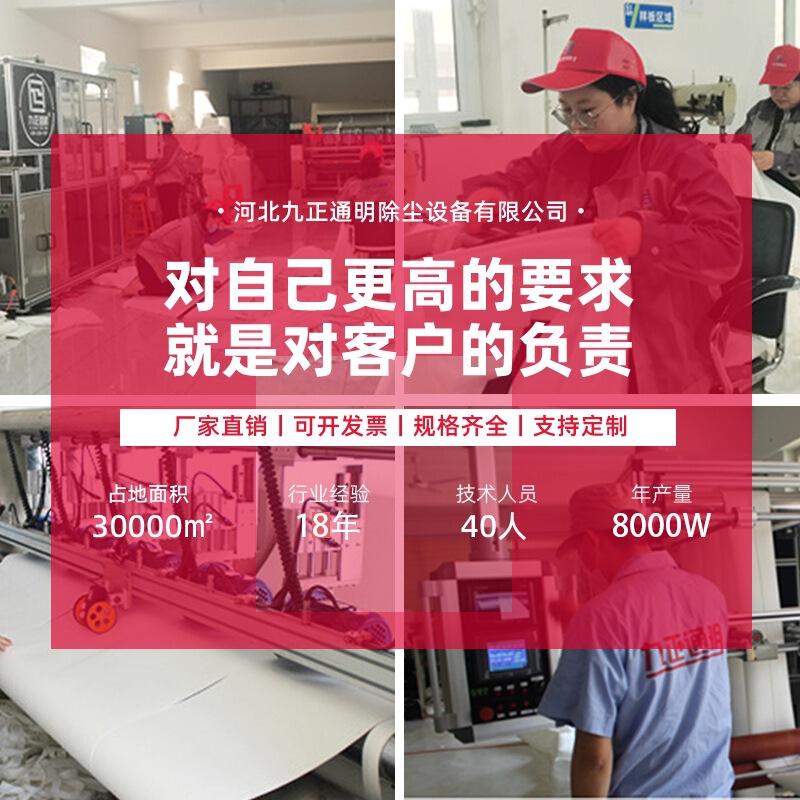 九正通明ppsニードルフェルト工業発電所除塵フィルターバッグボイラー高温布袋ptfe除塵フラットバッグ|undefined