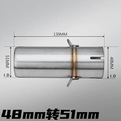 Small/Middle Section 35/38/40/43/45/48 to | Motorcycle exhaust pipe - 48mm-to-51mm