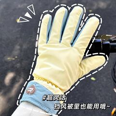 手套女冬季防水防寒5新加厚绒滑雪骑行防风保暖棉手套