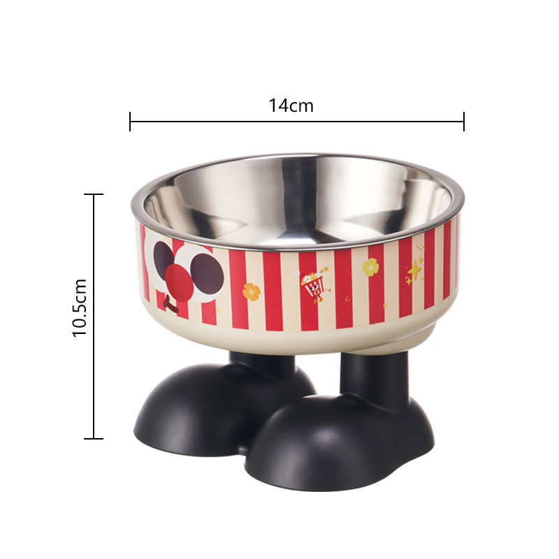 Tazón para mascotas alto anti-volcado de acero inoxidable Tazón de alimentación antideslizante de gran diámetro Fábrica de utensilios de comida para perros y gatos al por mayor