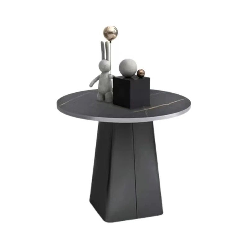 Luz y lujo moderno mesa de té redonda de tabla de roca sala de estar casa pequeña mesa de té redonda mesa de estudio