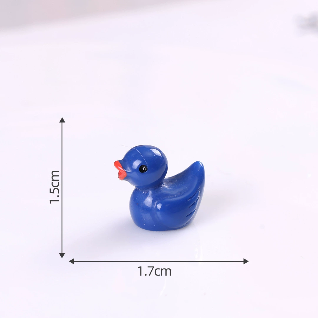 Miniature duck accessory, handmade minifigure prop for micro landscapes, solid & glow colors