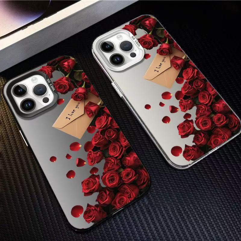 Nuevo sobre rosa para iPhone 16 funda para teléfono móvil Apple 15promax/14 anti-caída 13pro12 Europa y América