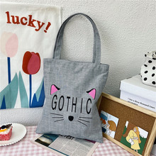 厂家批发新款帆布印花包简约时尚单肩手提包学生包装书袋