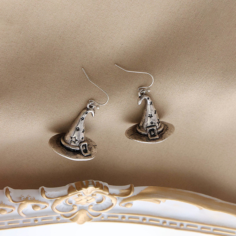 European and American jewelry magic hat retro earrings