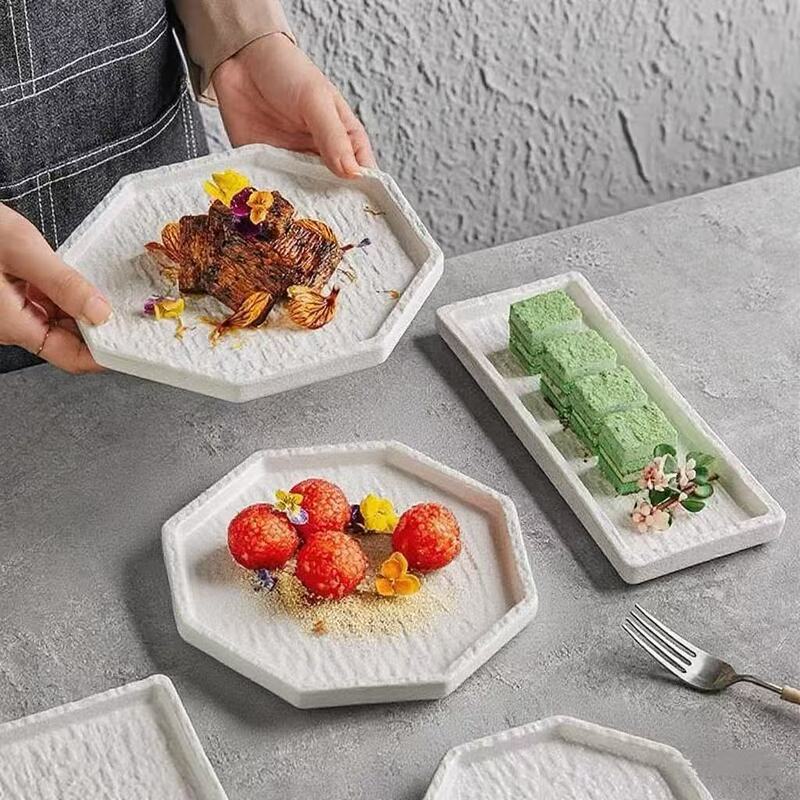 长方形寿司盘子日式商用家用餐具创意陶瓷碟盘饺子盘点心盘烤翅盘|undefined