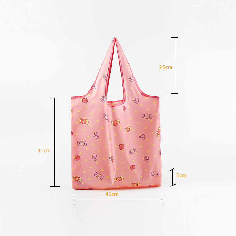 Nueva bolsa de compras plegable de gran capacidad, bolsa de compras para supermercado, bolsa de almacenamiento cuadrada de tela floral, nicho de estilo k, tamaño mediano 4665