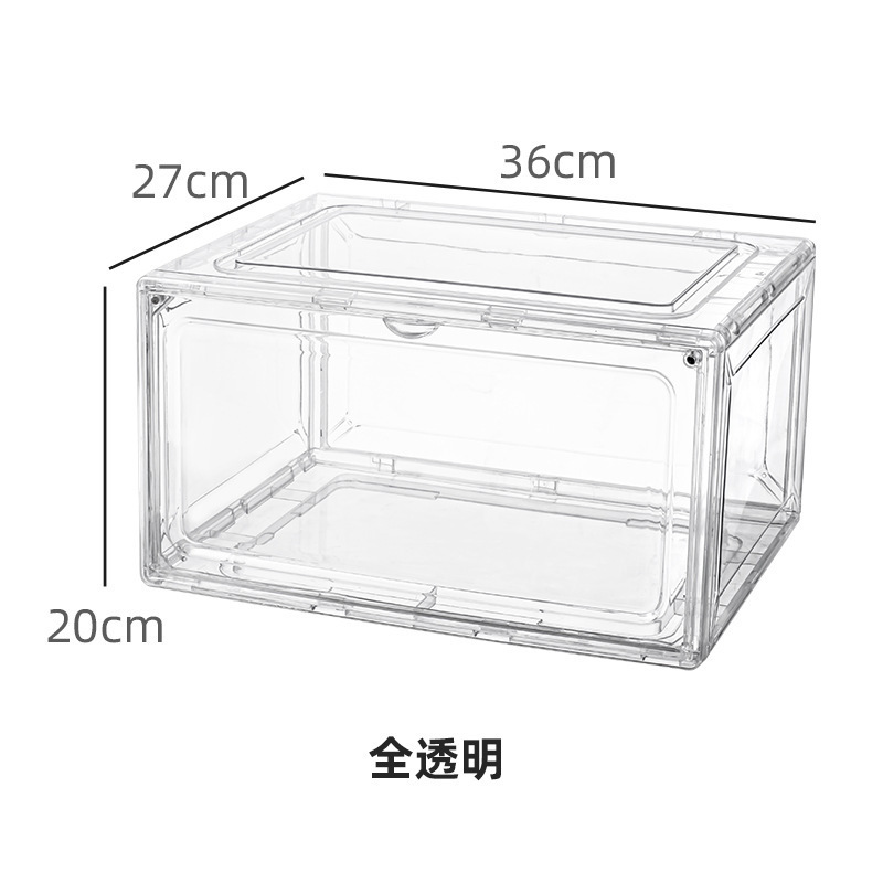 大型厚みのある透明 PET アクリル靴箱磁気フリップカバー防塵スニーカー収納ボックス手作り組み合わせ靴キャビネット|undefined