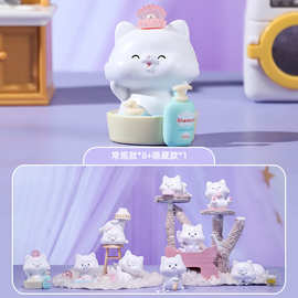 创意跨境爆品客厅桌面摆件MIMI猫猫微景观盲盒手办批发软装装饰品