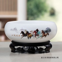 水培花盆陶瓷铜钱草一叶莲碗莲金钱草睡莲水莲花巴西木多肉大号盆