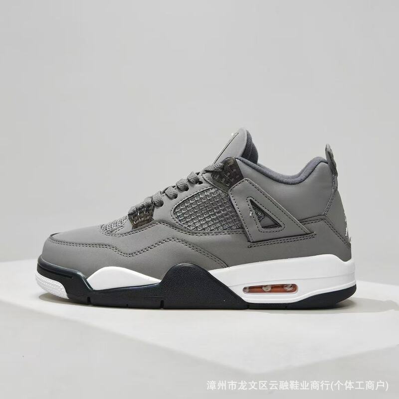 Wholesale Original Aj4 White Cement Thunder Basketball Shoes Aj4Rm Thunder Fear Collaboration Jordan 4 Women's Training Sneakers
