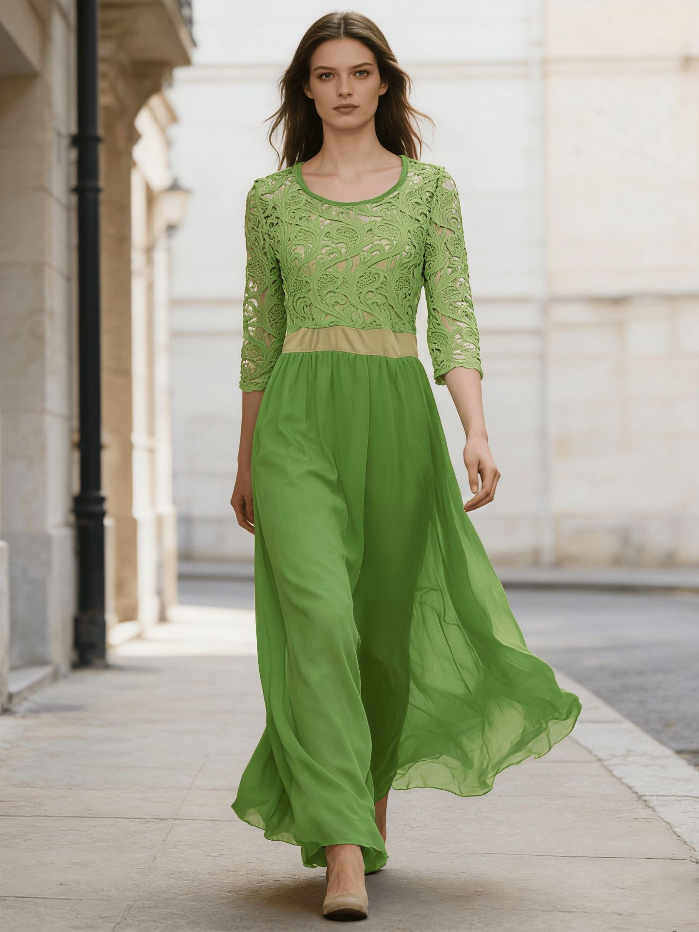 (Cross-border trading), long skirt, lace evening dress, European style 3